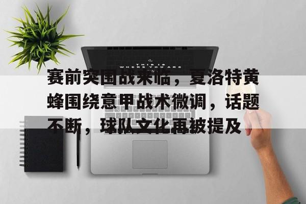 开云官方网站-赛前突围战来临，夏洛特黄蜂围绕意甲战术微调，话题不断，球队文化再被提及(德赛克巴莱彩虹桥)